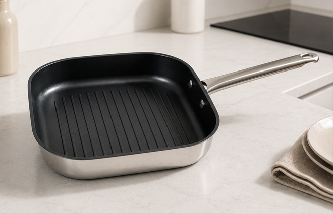 Delimano Classic Stainless Steel Grill Pan Delimano Classic Stainless Steel Grill Pan